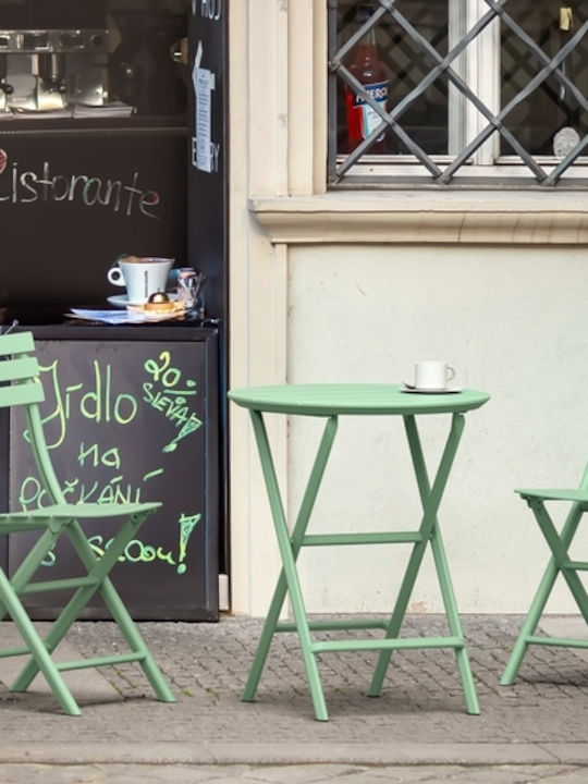 Plastic Masa auxiliară pentru spații exterioare mici Helen Opaline Green 60x60x74buc