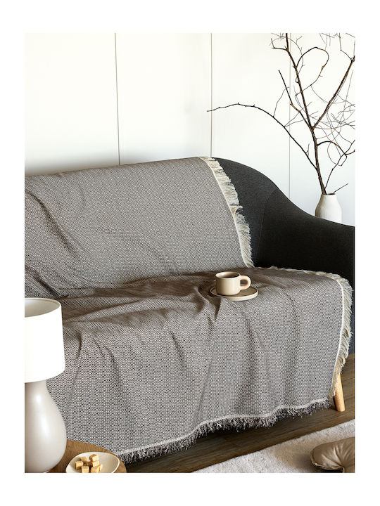 Palamaiki Armchair Throw Niki 180x180cm Mushroom