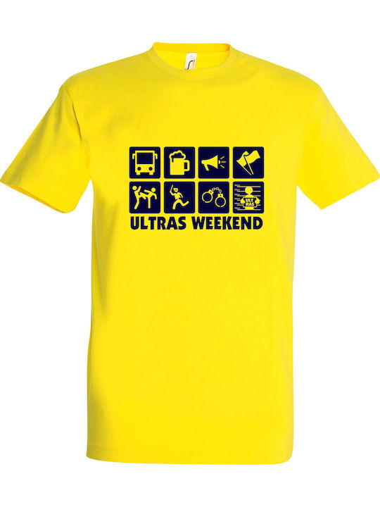 Ultras Weekend Football T-shirt Gelb Baumwolle