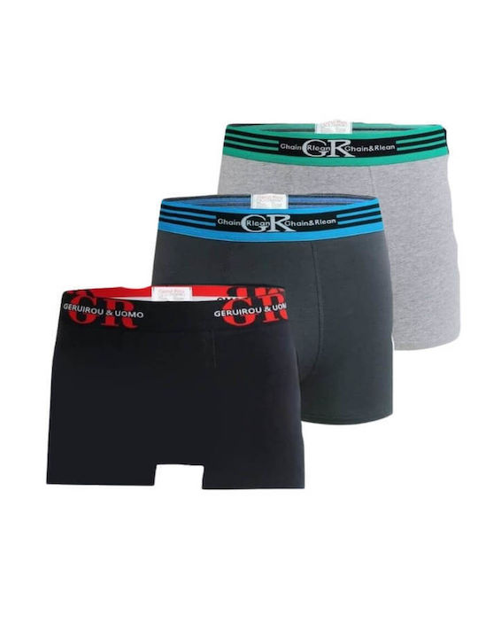 Uomo Herren Boxershorts Colorful 3Packung