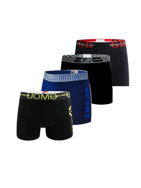 Uomo Herren Boxershorts Colorful 4Packung