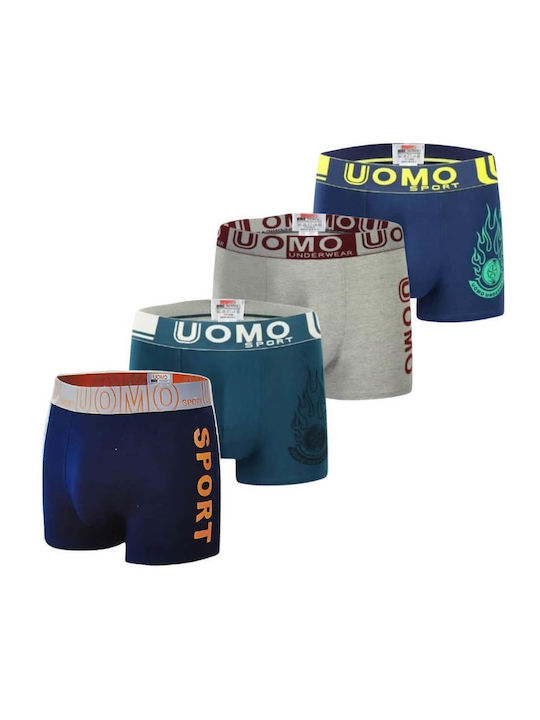 Uomo Herren Boxershorts Colorful 4Packung