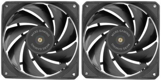 Case Fan 120mm Χωρίς Led Φωτισμό 2τμχ