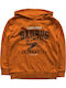 Kinder-Sweatshirt mit Kapuze und Taschen Orange