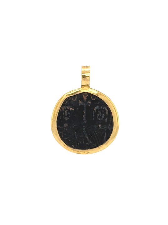 Drandakis Charm Amulet Constantine from Gold 9 K