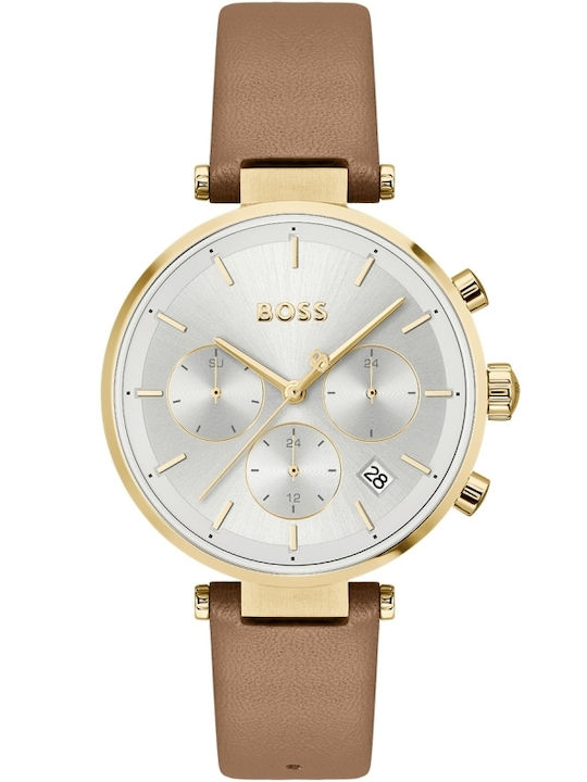 Boss Majesty Women's Watch with Brown Leather Strap