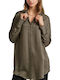 Women's Monochrome Long Sleeve Shirt Green