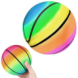 Rubber Colorful Rainbow Light Fun Game Ball 9" 23 Cm Children Sp0794