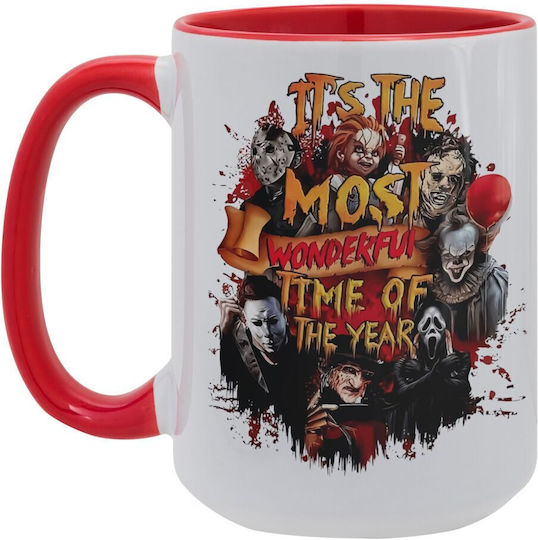 Koupakoupa Halloween It's Most Wonderful Time Of The Year Becher Keramik Rot 450ml