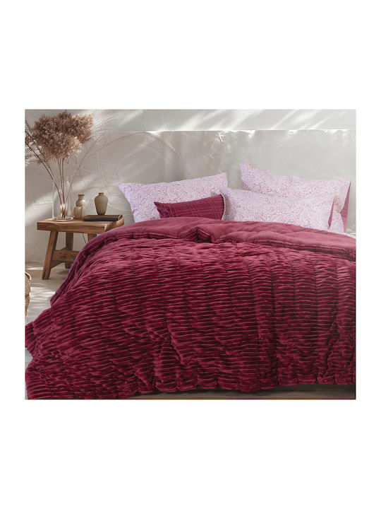 Nef-Nef Homeware Duvet Cover Queen 220x240cm Compose Red 180 GSMGsm