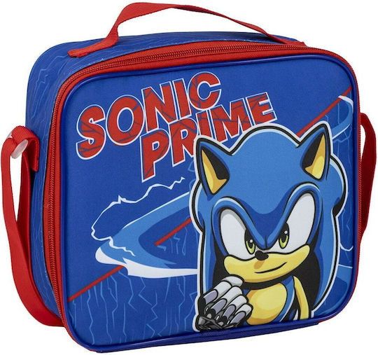 Sonic Genți De Prânz Școlare Izotermice De Mână Albastre 20x9x22cm