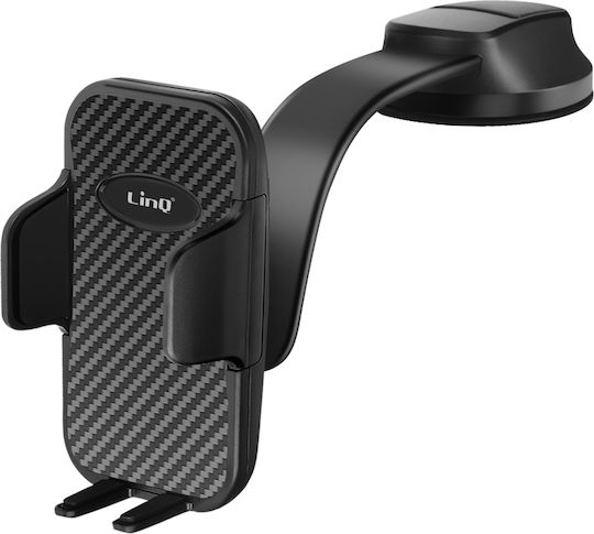 Suport Auto pentru Smartphone Linq Cleme Reglabile Ventuză Montare Negru