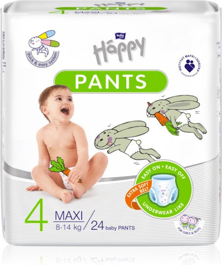 Bella Happy Scutece Chiloțel Pants Maxi Nr. 4 Pentru 8-14kg 24 Bucăți
