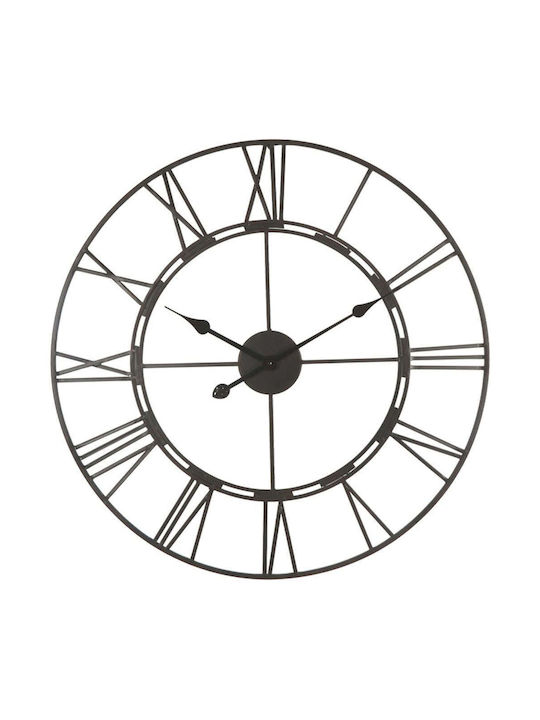 Wall Clock Black Round Latin Numerals Diameter 68x3.5cm 2/box