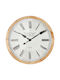 Wall Clock Brown White Round Glass & Latin Numbers F45x6cm 4/box 15-94243