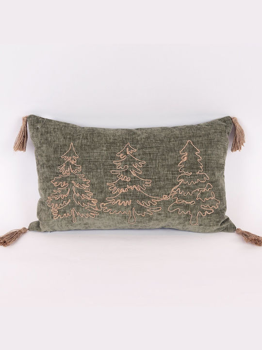 Eurolamp Christmas Decorative Pillow Rectangular Green 30x50cm