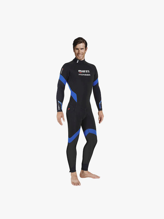 Mares Black Zip Wetsuit for Diving Double Thickness with Zip Black 5mm