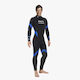 Mares Black Zip Wetsuit for Diving Double Thickness with Zip Black 5mm