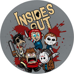 Koupakoupa Mouse Pad Gray 200mm Halloween Inside Out