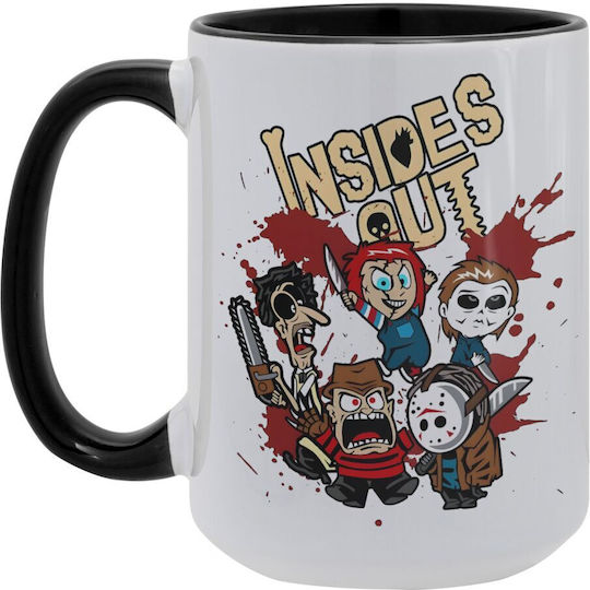 Koupakoupa Halloween Inside Out Becher Keramik Schwarz 450ml