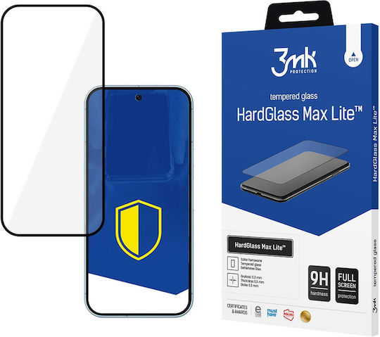 3MK Hardglass Max Lite 0.3mm Tempered Glass Μαύρο (Google Pixel 9 / 9 Pro)