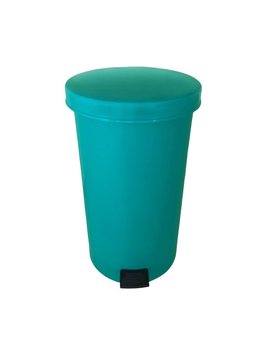 Cyclops Plastic Waste Bin with Pedal Green 35lt