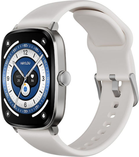 Haylou RS5 50mm Smartwatch με Παλμογράφο (Ασημί)