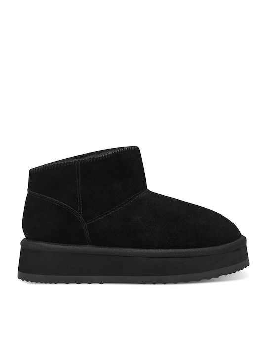 Marco Tozzi Suede Women's Ankle Boots Black