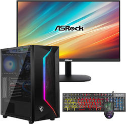 Vengeance Ghost-Q5 Gaming Desktop PC (Ryzen 5-5500/32GB DDR4/512GB SSD/GeForce RTX 3050/No OS) + ASRock Challenger CL25FF IPS Gaming Monitor 24.5" FHD