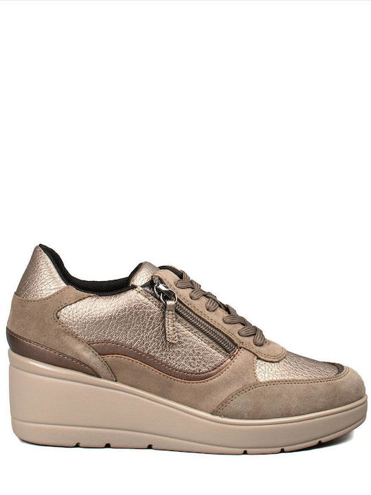 Geox Ilde Γυναικεία Sneakers Taupe