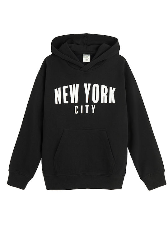 Cool Club Kids Sweatshirt with Hood Black