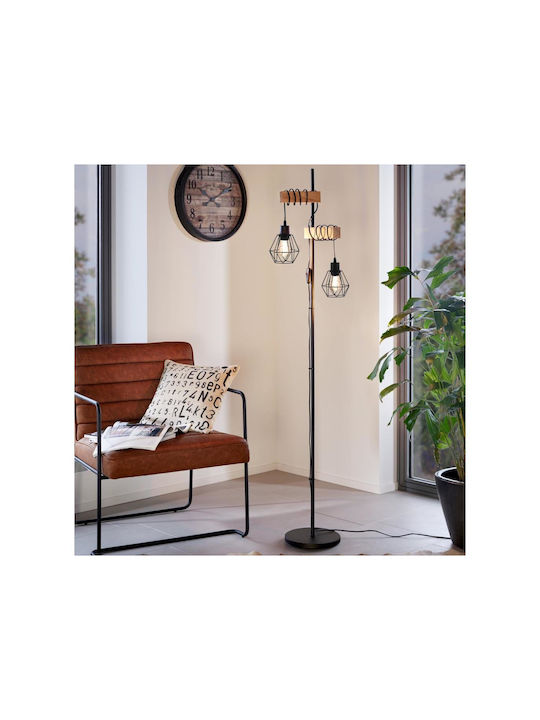 Eglo 44081 Floor Lamp Townshend 2xe27 60w 230v FSC Certified