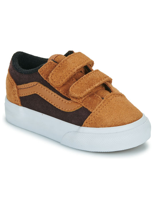 Vans Old Skool Kids Sneakers with Scratch Brown