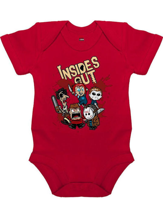 Koupakoupa Halloween Inside Out Mâneca scurta Red
