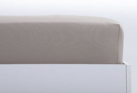 Nef-Nef Homeware Чаршаф Кралица с Ластик 160x200+35см. Nautica Coast Ecru