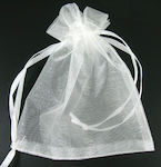 Weiße Organza-Beutel 9x7cm Packung mit 20 Stück