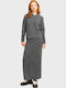Maxi Φούστα Dark Grey Melange