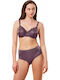 Ladyform Soft W X Minimizer Minimizer Bra Underwire Aubergine