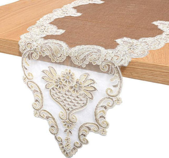Fylliana Tablecloth Linen Coffee 150x40cm