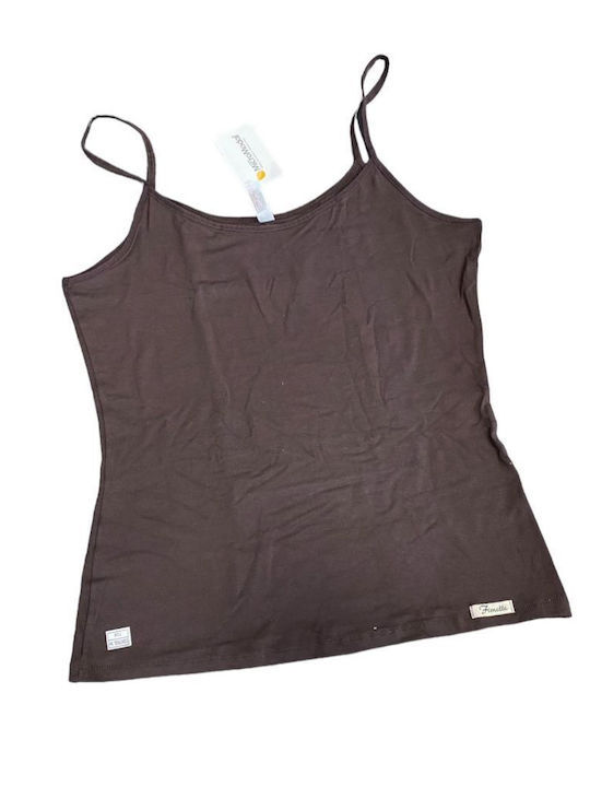 Minerva Fimelle Women's Sleeveless T-Shirt Coffee