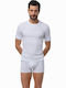 Tricou de Corp Pentru Bărbați Mâneca Scurta Alb