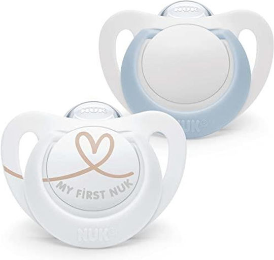 NUK Space Schnuller Für Sensible Babyhaut – 2er Set Mit Katz & Pinguin Design