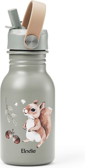 Elodie Details Chipmunk Darling Неръждаема Стомана Детска Бутилка За Вода С Изскачаща Капачка Non Spill Зелена 350ml