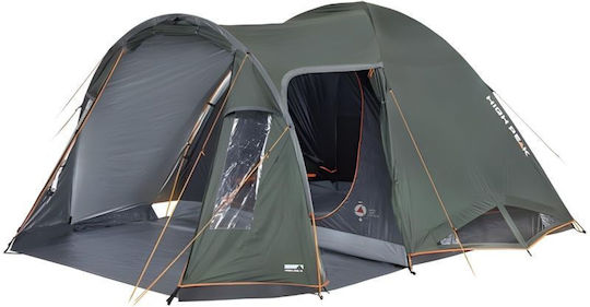 High Peak Tessin Camping Tent Tunnel Green 4 Seasons for 4 People 290x170cm