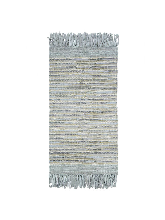 Nima Rug Rectangular Leather Gray