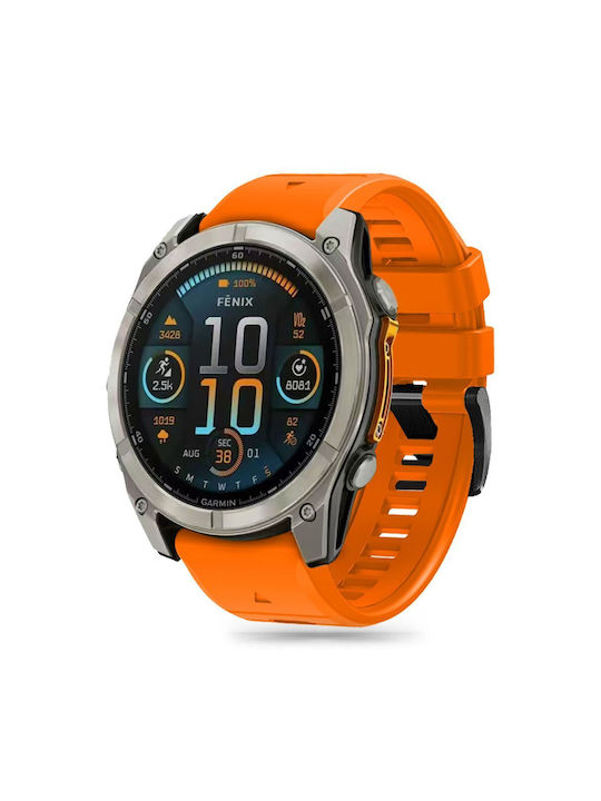 Tech-Protect Line Λουράκι Σιλικόνης Πορτοκαλί (Garmin Fenix 5, 6, 6 Pro, 7, 8 (47 mm))