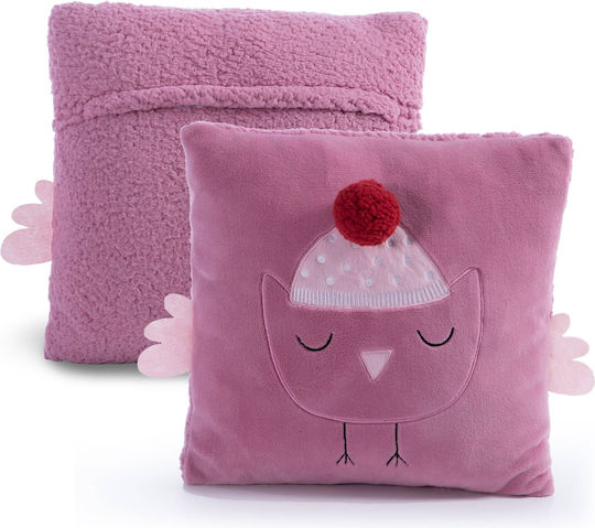 Nef-Nef Homeware Παιδικό Διακοσμητικό Μαξιλάρι Tweet So SweetLovely Ροζ 40x40εκ.