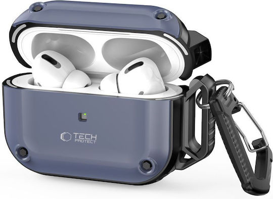 Tech-Protect Hülle Silikon mit Haken in Gray Farbe für Apple AirPods Pro