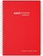 Penwest Company Spiral Notebook Ruled B5 60 Sheets 2 Subjects Red 1pcs