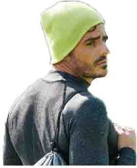Beanie Männer Beanie Gestrickt in Schwarz Farbe